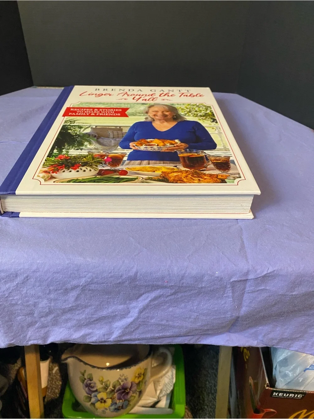 Linger Around the Table Y'all – White & Blue Cookbook by Brenda Gantt